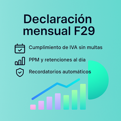 Declaración Mensual F29 (IVA – PPM – Retenciones)