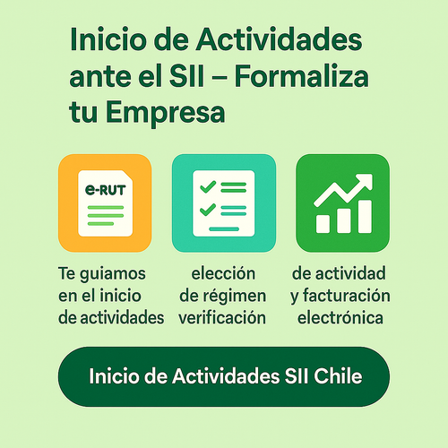 Inicio de Actividades SII Chile | Contador para PYMES y Emprendedores